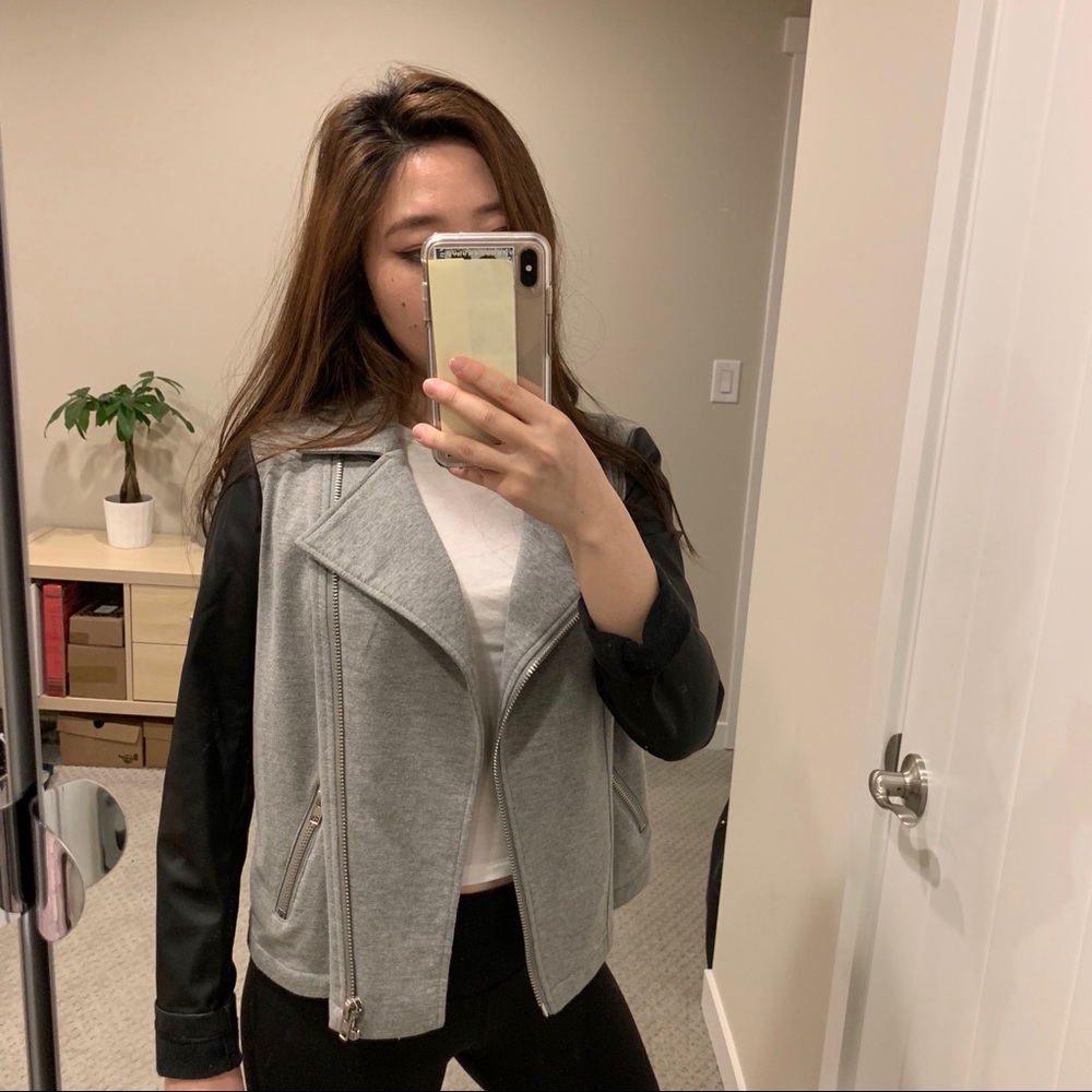 Grey and black jacket